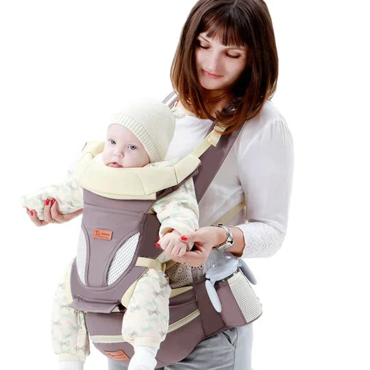 3-in-1 Ergonomische Draagzak met Afneembaar Beengebaseerd Platform