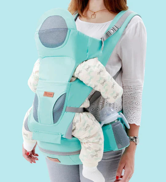 3-in-1 Ergonomische Draagzak met Afneembaar Beengebaseerd Platform